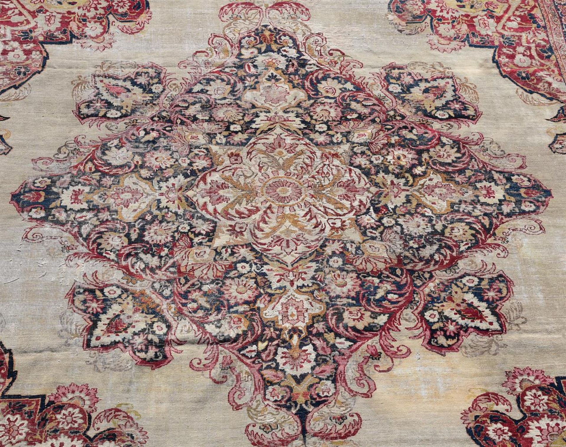 A LAVAR KIRMAN CARPET, approximately 400 x 357cm - Image 2 of 3