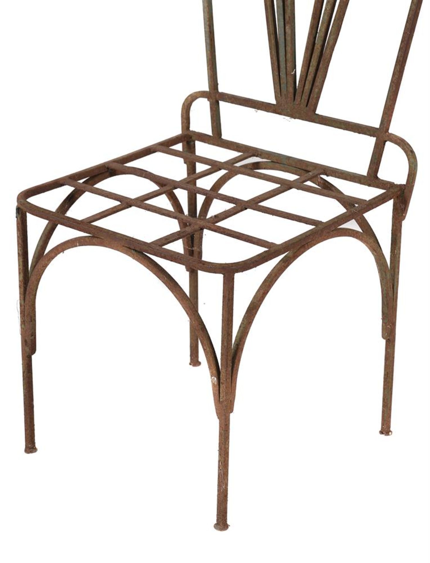 A SET OF TWELVE WROUGHT IRON CHAIRS, 20TH CENTURY - Image 3 of 4