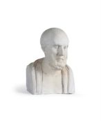 AFTER THE ANTIQUE, A PLASTER BUST OF THE PHILOSOPHER CHRYSIPPUS OF SOLI, 19TH CENTURY