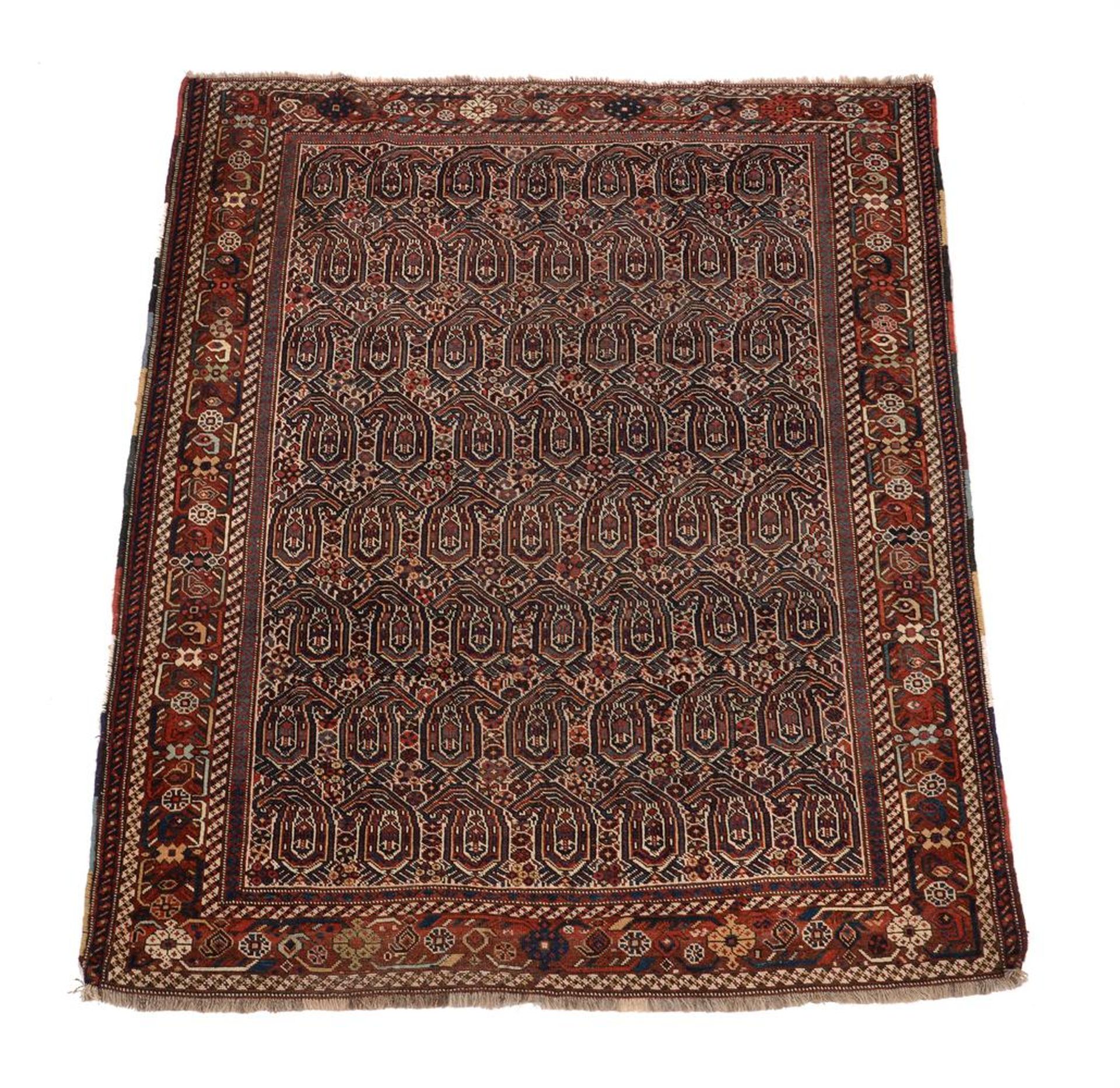 AN AFSHAR RUG, approximately 185 x 153cm