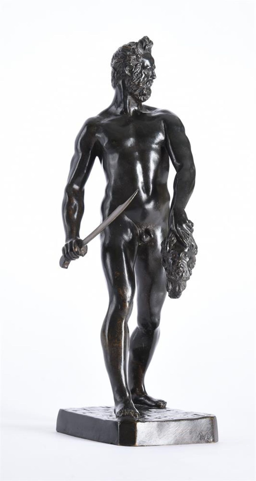 AFTER MASSIMILIANO SOLDANI, ITALIAN, 1656-1740), A BRONZE FIGURE 'THE EXECUTIONER', 18TH CENTURY - Bild 3 aus 4