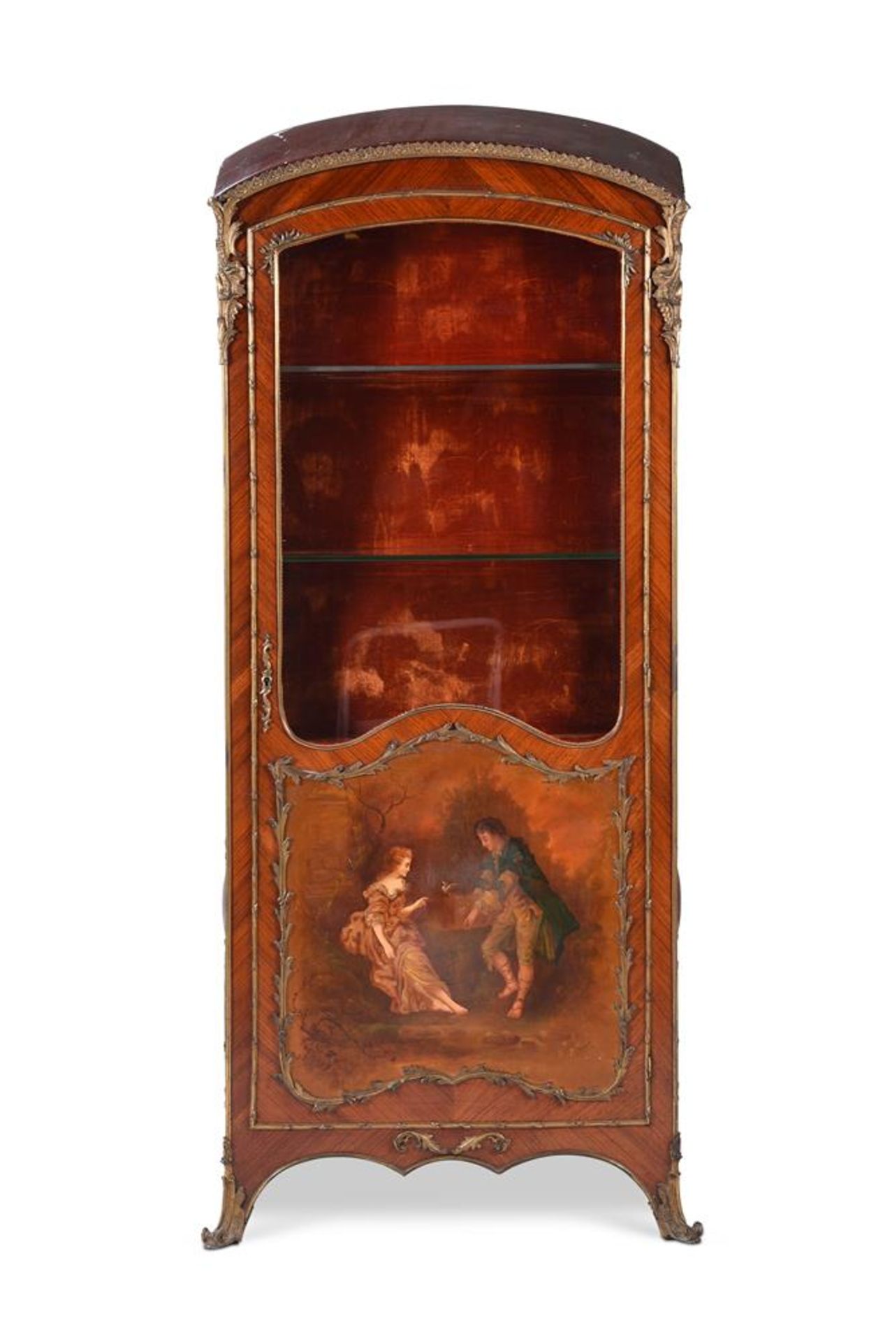 Y A FRENCH KINGWOOD, ORMOLU MOUNTED AND VERNIS MARTIN DISPLAY CABINET, THIRD QUARTER 19TH CENTURY - Image 2 of 7