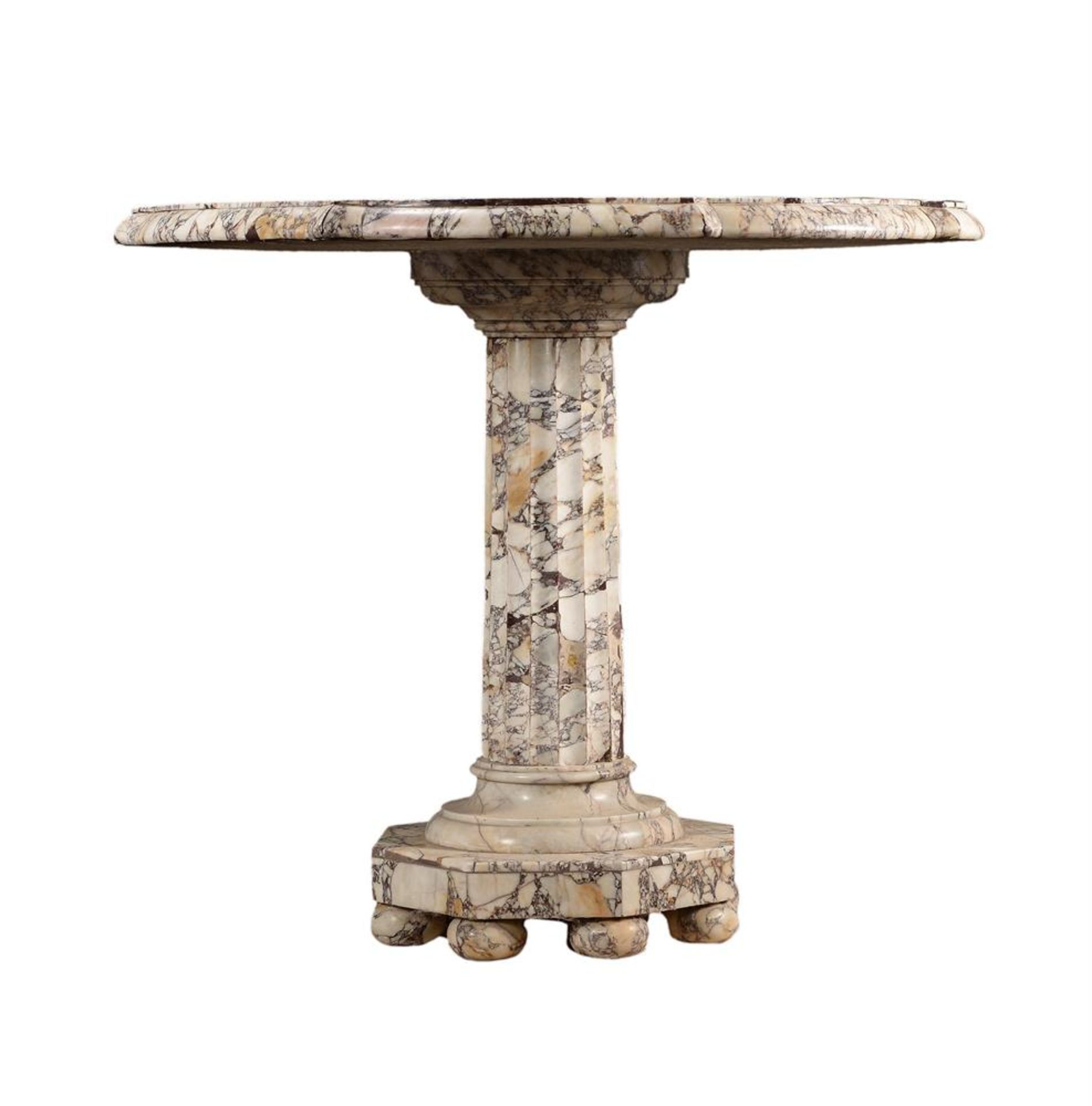 A MALTESE INLAID MARBLE PEDESTAL TABLE, 19TH OR 20TH CENTURY - Image 4 of 4