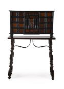 Y A NORTH ITALIAN ROSEWOOD AND EBONISED CABINET, 19TH CENTURY