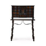 Y A NORTH ITALIAN ROSEWOOD AND EBONISED CABINET, 19TH CENTURY