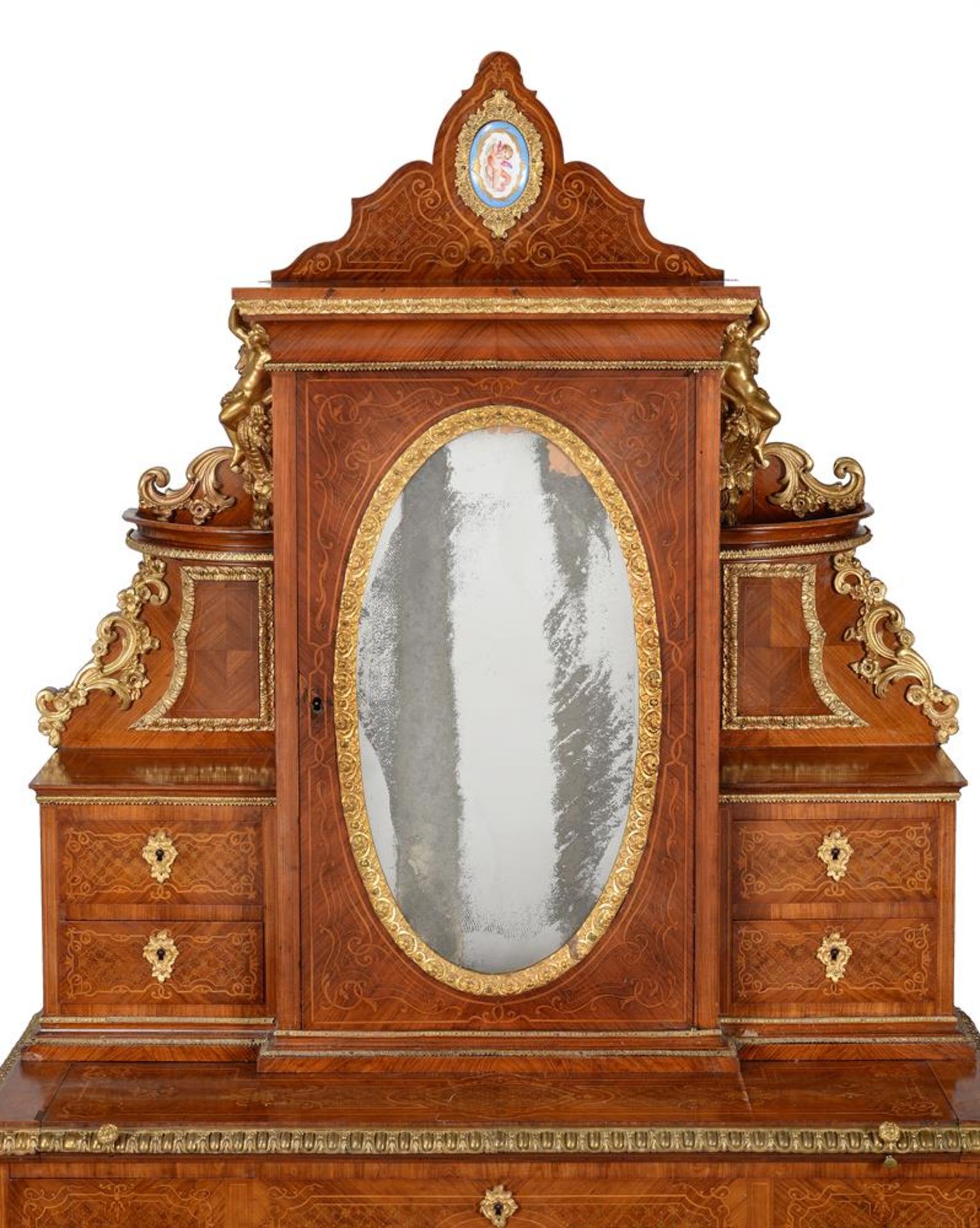 Y A VICTORIAN TULIPWOOD, WALNUT, MARQUETRY, GILT METAL AND PORCELAIN MOUNTED CABINET, CIRCA 1875 - Image 2 of 7