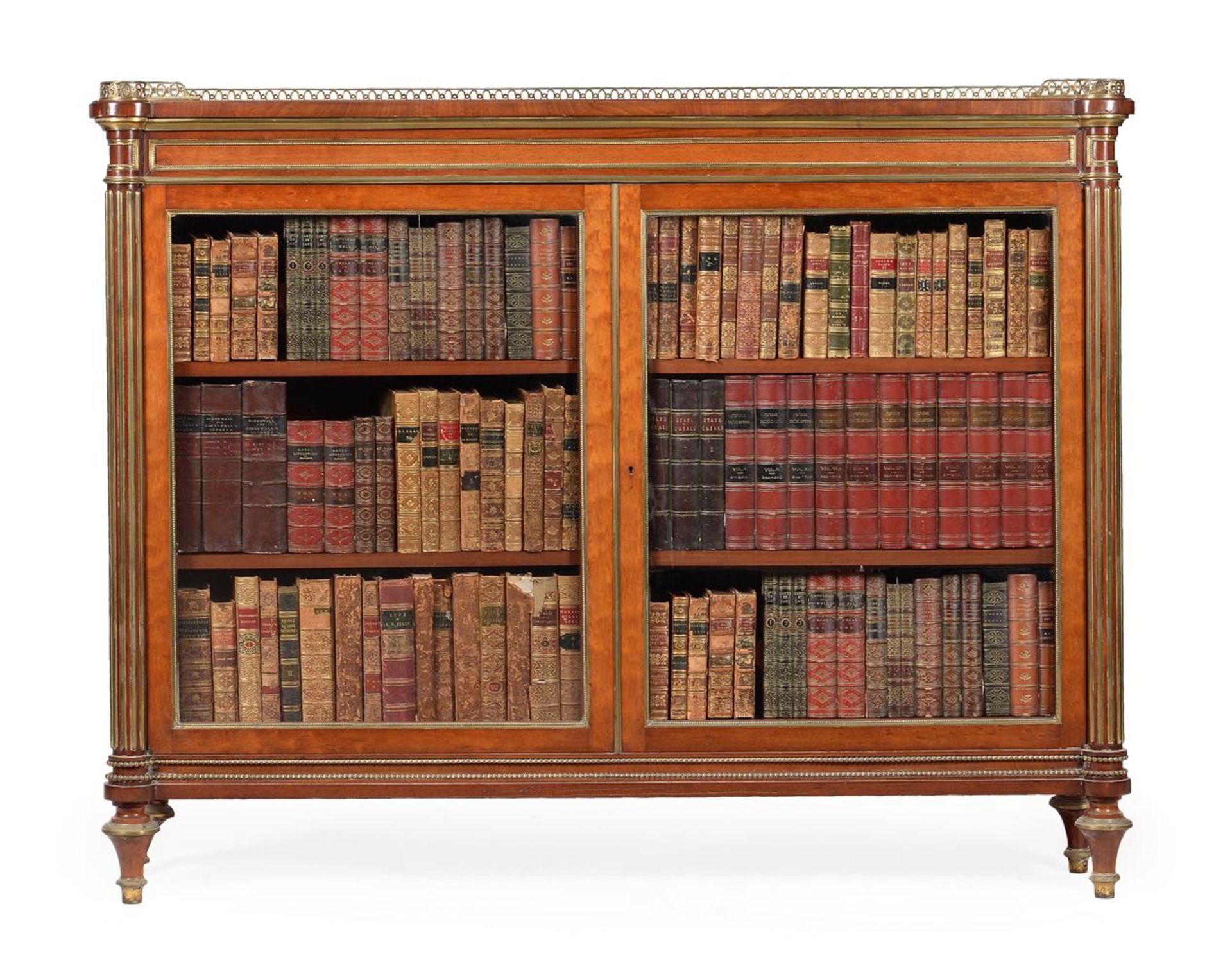 A PAIR OF FIGURED MAHOGANY AND BRASS MOUNTED CABINETS, 19TH OR EARLY 20TH CENTURY - Image 3 of 6