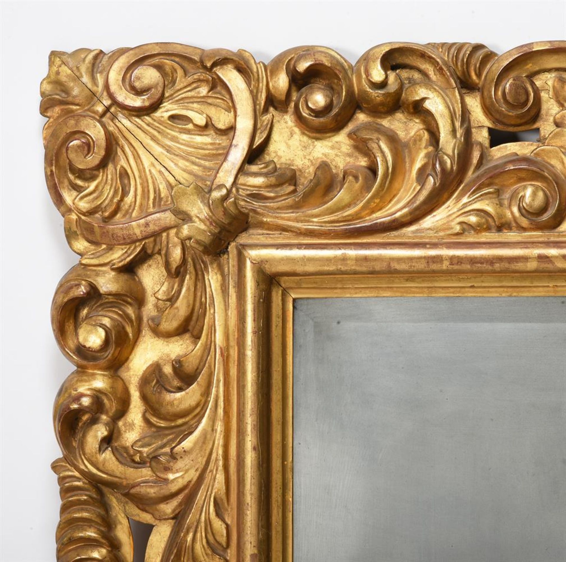 A GILTWOOD CARVED WALL MIRROR, POSSIBLY CONTINENTAL, CIRCA 1840 - Image 2 of 6