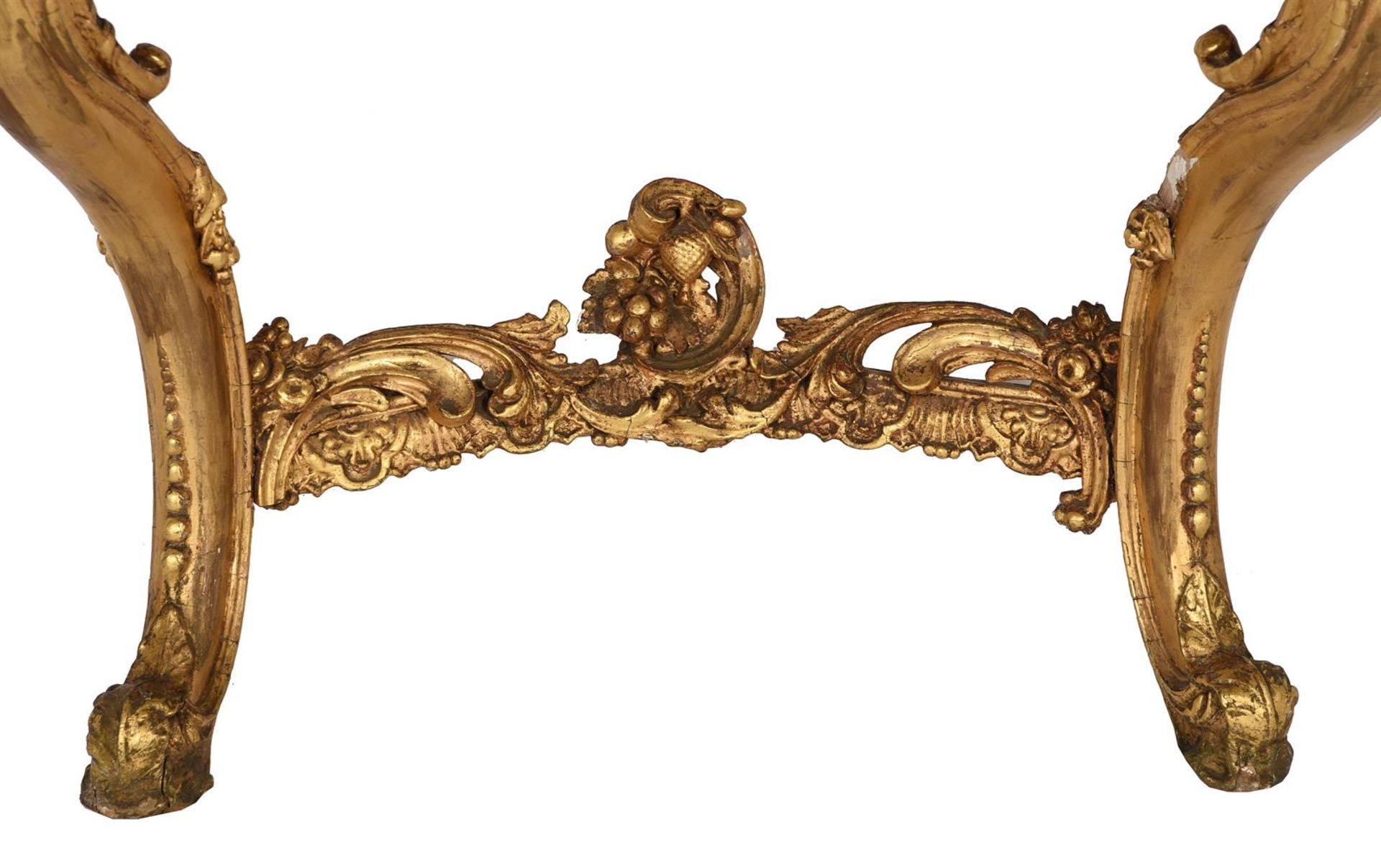 A PAIR OF GILTWOOD AND COMPOSITION CONSOLE TABLES, IN ROCOCO REVIVAL TASTE, 19TH CENTURY - Image 9 of 13