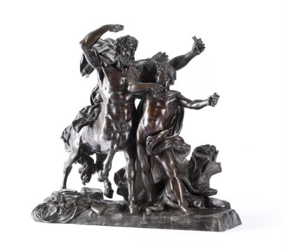 AFTER FRANÇOIS RUDE, A BRONZE GROUP ‘THE EDUCATION OF ACHILLES BY THE CENTAUR CHIRON’, 19TH CENTURY