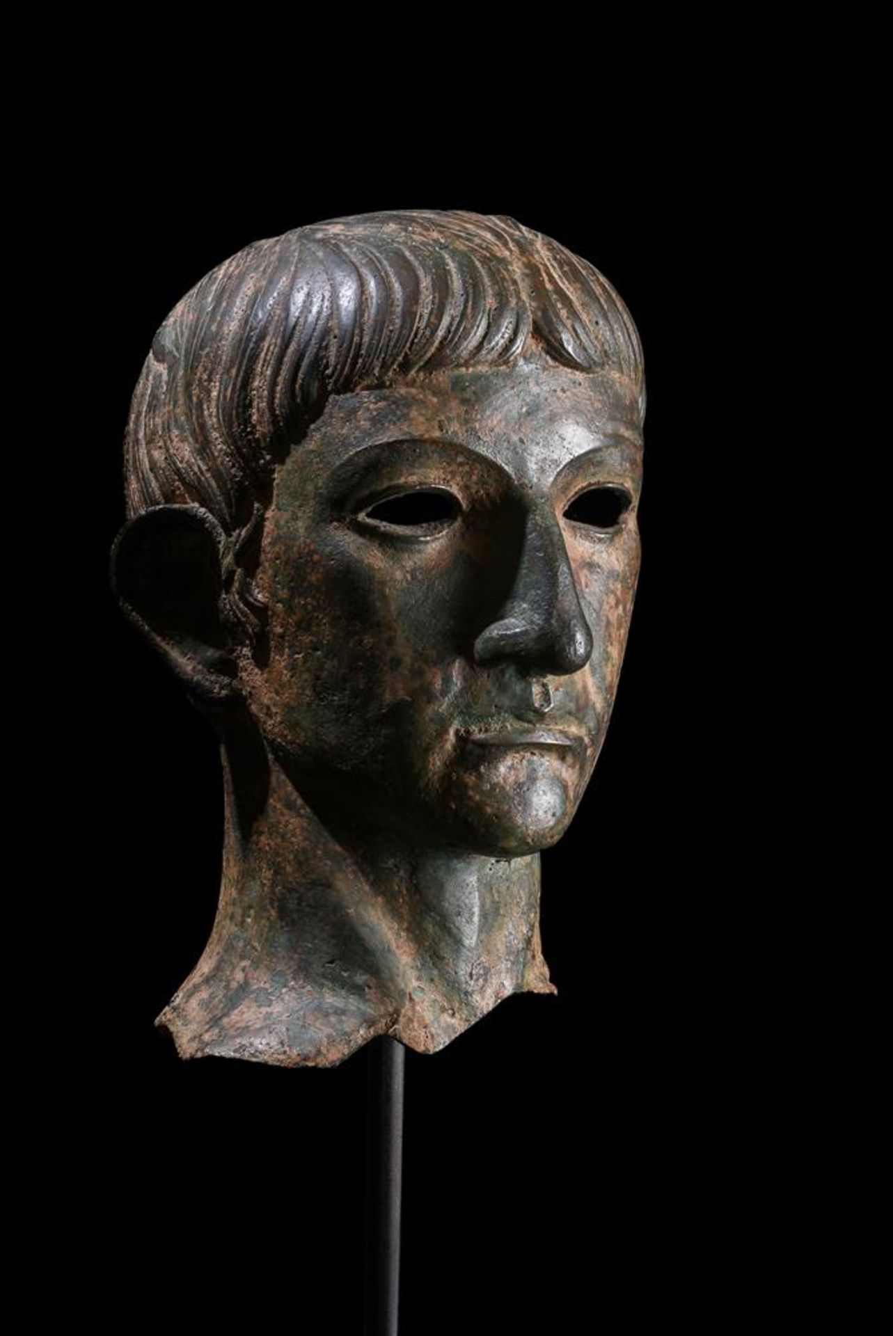AFTER THE ANTIQUE, A BRONZE BUST OF THE EMPEROR CLAUDIUS, PROBABLY 20TH CENTURY - Image 2 of 5