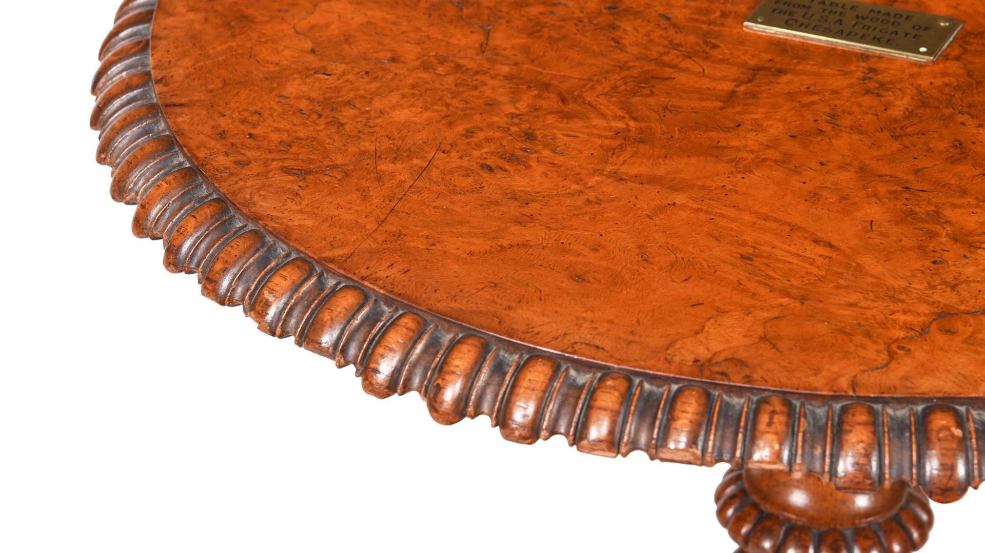 A VICTORIAN POLLARD OAK TRIPOD TABLE, ATTRIBUTED TO GILLOWS, SECOND QUARTER 19TH CENTURY - Image 4 of 7
