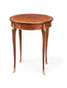 Y A FRENCH KINGWOOD PARQUETRY AND ORMOLU MOUNTED GUERIDON, SECOND HALF 19TH CENTURY
