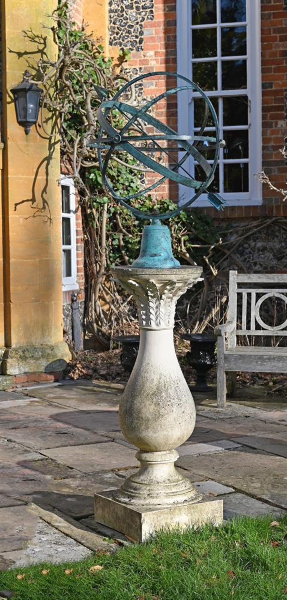 A TERRACOTTA ARMILLARY SPHERE, BY COADE LTD, CONTEMPORARY