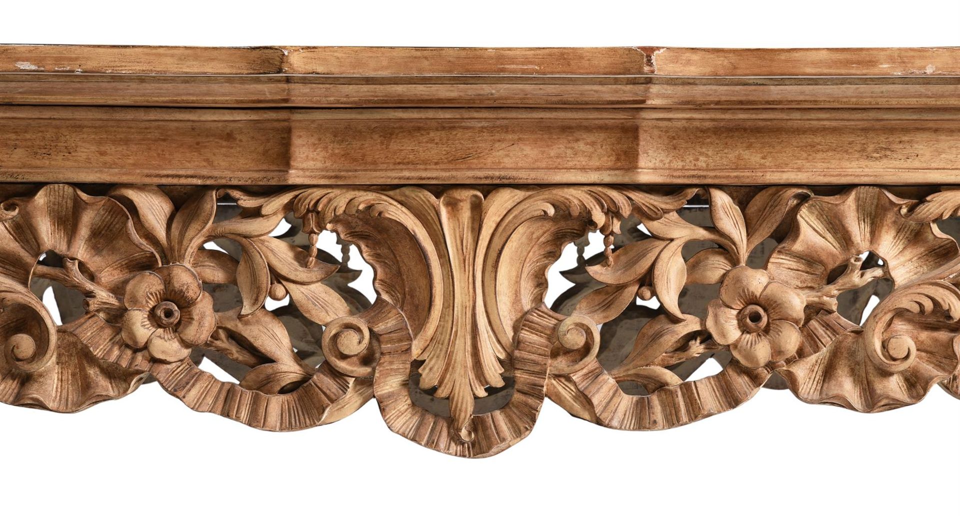 A 'GRAINED' CONSOLE OR CENTRE TABLE, IN GEORGE II STYLE, PROBABLY FIRST HALF 20TH CENTURY - Image 2 of 10