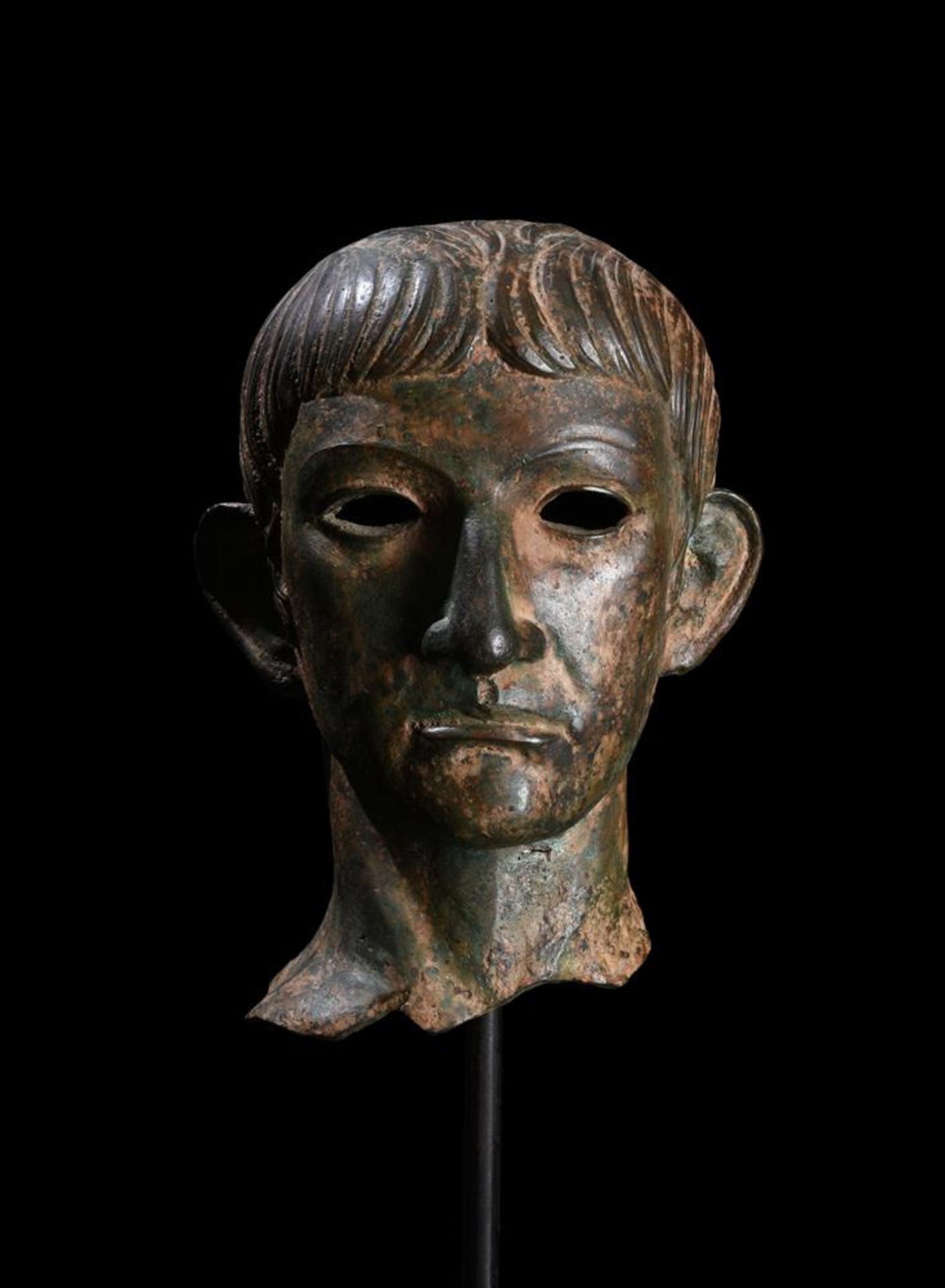 AFTER THE ANTIQUE, A BRONZE BUST OF THE EMPEROR CLAUDIUS, PROBABLY 20TH CENTURY - Image 3 of 5