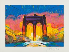 λ Peter Max (b. 1937) Brooklyn Bridge