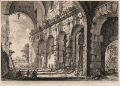Giovanni Battista Piranesi (1720-1788) Veduta del piano superiore del seraglio della fiera …
