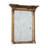 A REGENCY GILTWOOD OVERMANTEL OR PIER MIRROR