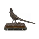 A BRONZE MODEL OF A GOLDEN PHEASANT