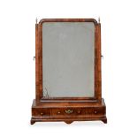 A GEORGE I WALNUT DRESSING MIRROR