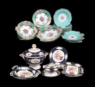 A SELECTION OF MAINLY ENGLISH PORCELAIN DESERT AND OTHER WARE