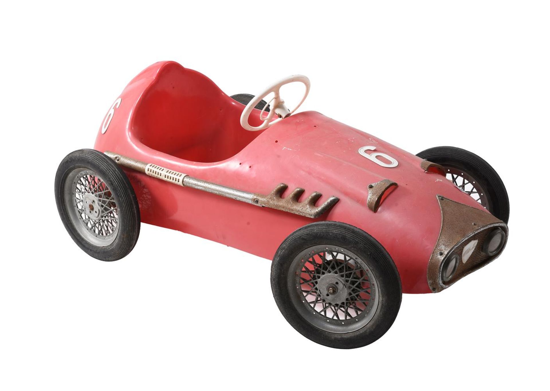 AN ITALIAN RED PLASTIC PEDDLE CAR - Image 2 of 4