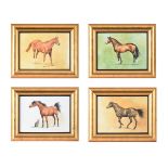 λ KEN LILLY (BRITISH 1929-1996), SET OF TWELVE EQUESTRIAN WATERCOLOURS