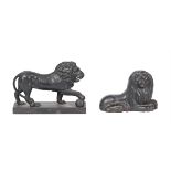 A CAST IRON MEDICI LION PATTERN DOORSTOP