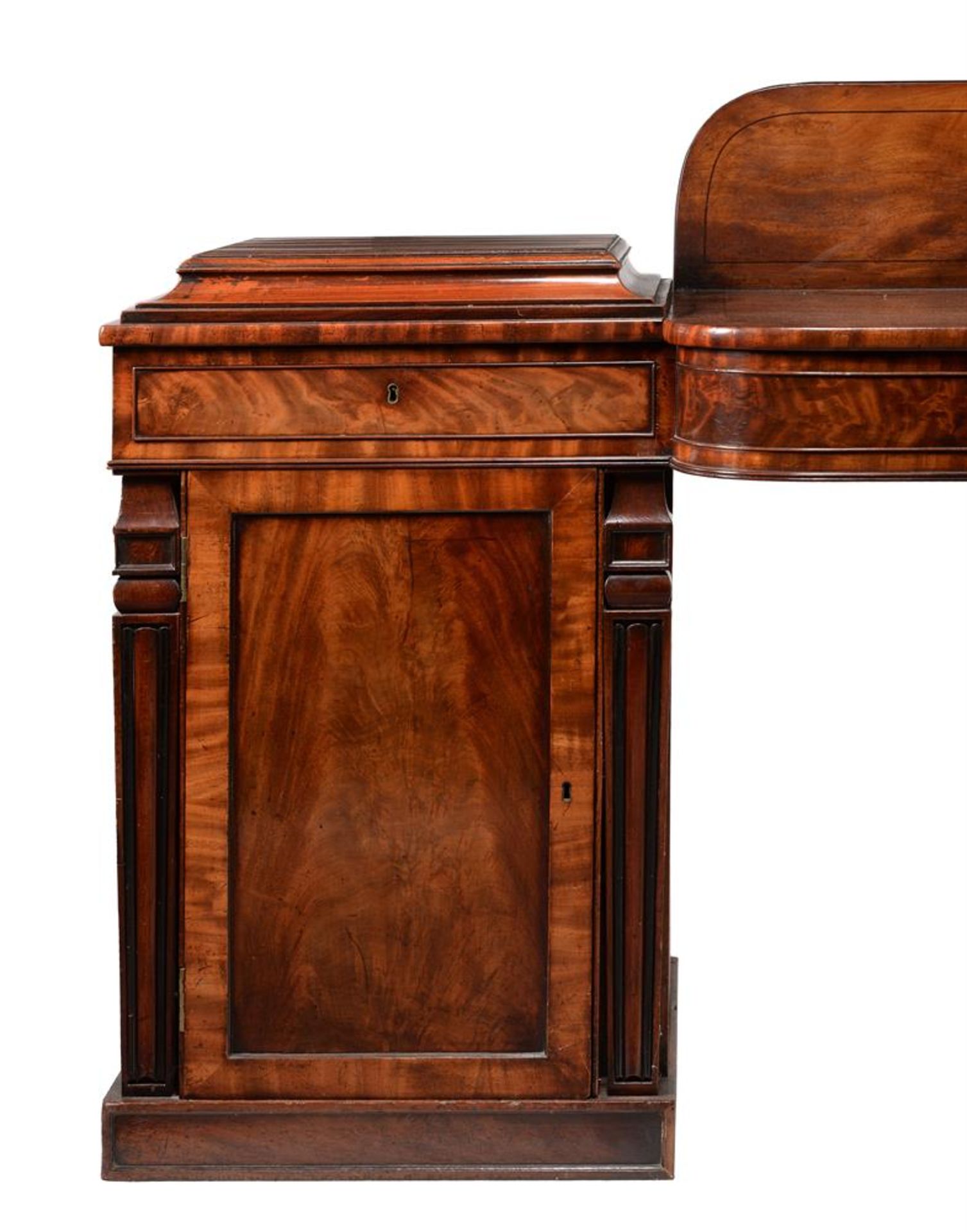 A LARGE MAHOGANY PEDESTAL SIDEBOARD, SECOND QUARTER 19TH CENTURY - Image 2 of 4