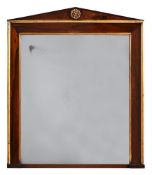 Y A GEORGE IV ROSEWOOD AND PARCEL GILT OVERMANTEL MIRROR