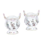 A PAIR OF MEISSEN (OUTSIDE DECORATED) SEAUX A DEMI-BOUTEILLES