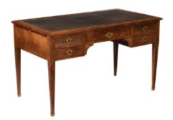 A FRENCH WALNUT WRITING TABLE IN LOUIS PHILIPPE STYLE