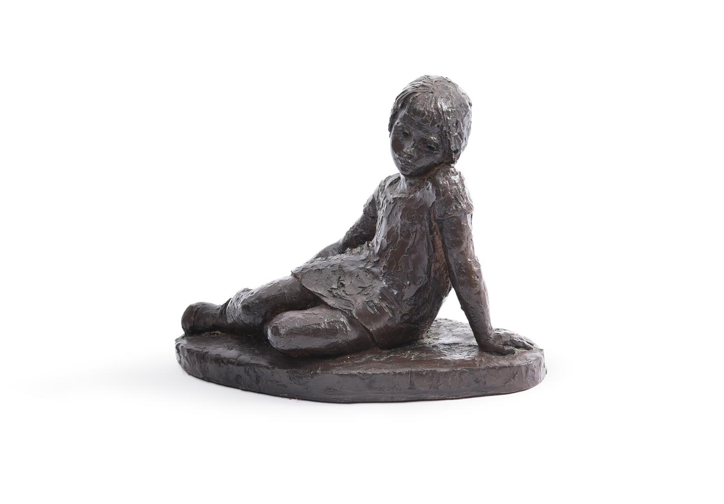 KARIN JONZEN (BRITISH 1914-1998), DAY DREAMER, A BRONZE RESIN FIGURE