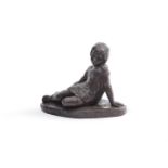 KARIN JONZEN (BRITISH 1914-1998), DAY DREAMER, A BRONZE RESIN FIGURE