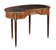 Y A FRENCH KINGWOOD PARQUETRY, MAHOGANY AND GILT METAL MOUNTED WRITING TABLE
