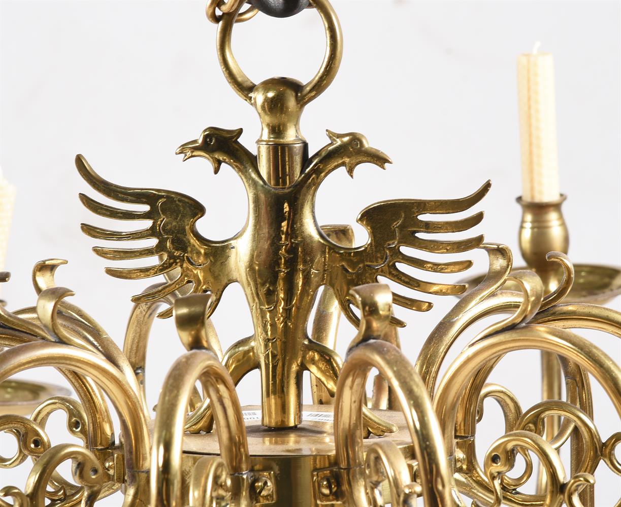 A BRASS CHANDELIER IN DUTCH 17TH CENTURY STYLE - Image 2 of 3