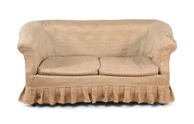 A VICTORIAN WALNUT AND UPHOLSTERED SOFA, BY HOWARD & SONS