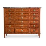 Y A LOUIS XVI TULIPWOOD, SYCAMORE AND PARQUETRY COMMODE