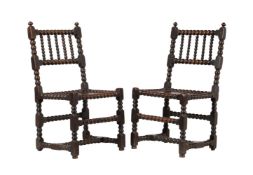 A PAIR OF OAK SIDE CHAIRS
