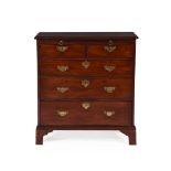 A GEORGE III MAHOGANY CHEST OF DRAWERS