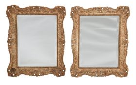 A PAIR OF GILT GESSO WALL MIRRORS