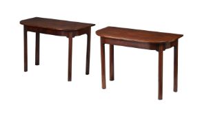 A PAIR OF GEORGE III MAHOGANY CONSOLE TABLES