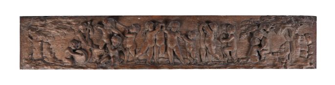 A FRENCH CARVED WOOD FRIEZE