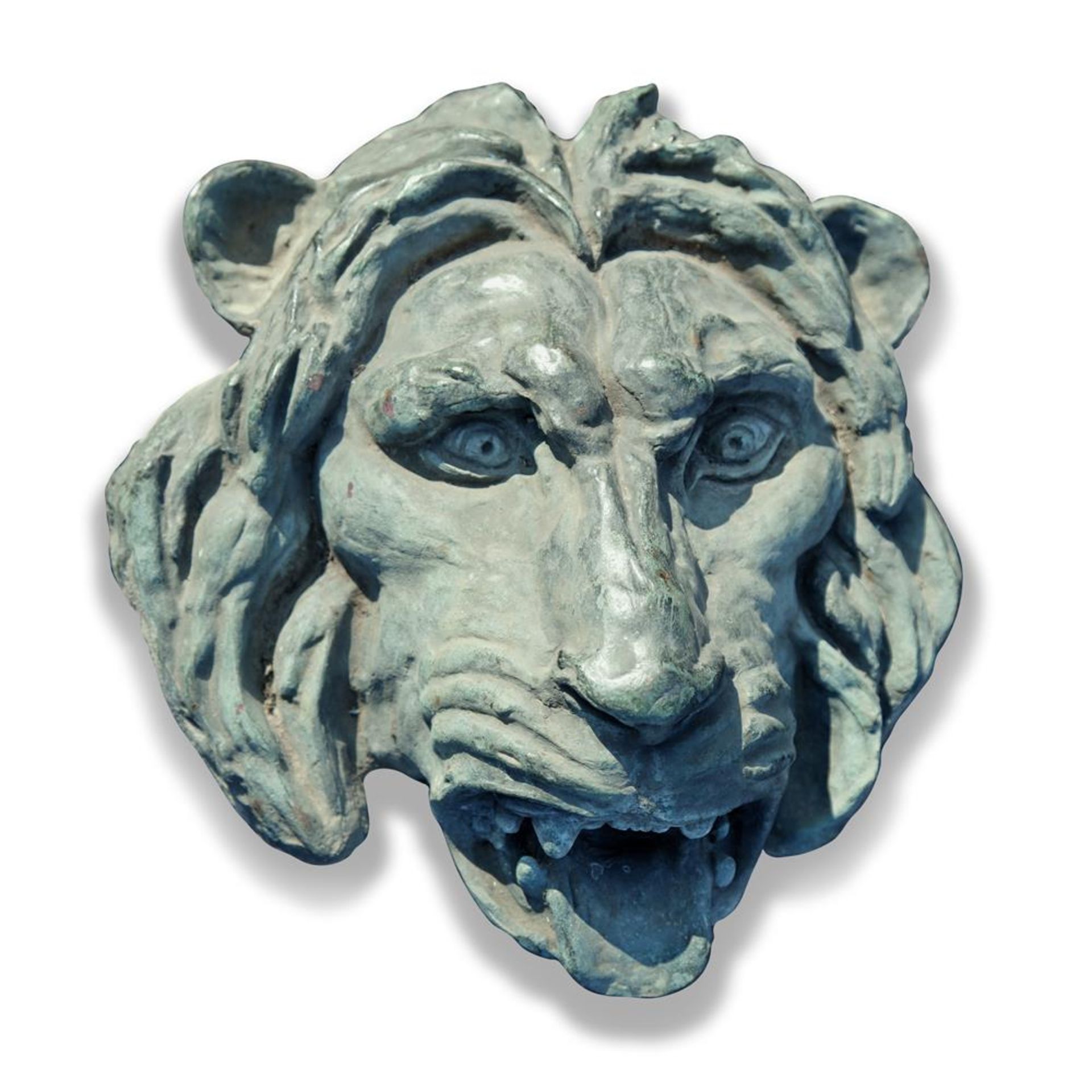 ‡ A BRONZE LION'S HEAD FOUNTAIN MASK