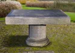 ‡ A CARVED HARDSTONE, PROBABLY BELGIAN BLUE STONE, TABLE