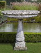 Ω A ROSSO VERONA MARBLE FOUNTAIN OR PLANTER IN MID 19TH CENTURY STYLE