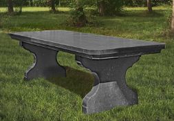 Ω A BELGIAN BLUESTONE GARDEN OR TERRACE TABLE