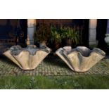 Ω WILLY GUHL (SWISS 1915-2004), A PAIR OF ETERNIT 'SERVIËT' PLANTERS