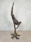 λ Ω M PIOCHE (FRENCH, 20TH CENTURY) A LARGE CAST BRONZE ANIMALIER FIGURE OF A PARROT